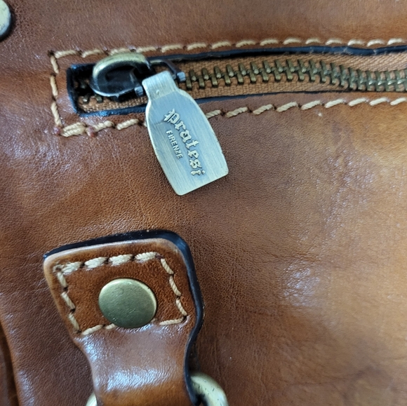 Pratesi Firenze Leather Crossbody Bag Tan Brown Leather - Picture 11 of 11